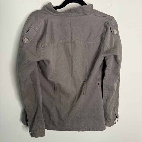 Pete & Greta Women's Small Gray Long Sleeve Zip Up Hooded Jacket Casual Travel - Picture 2 of 3